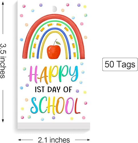 Vista 23 de Etiquetas divertidas para bolsas de regalo de regreso a clases, divertidas etiquetas de regalo para el primer día de escuela, etiquetas de regalo