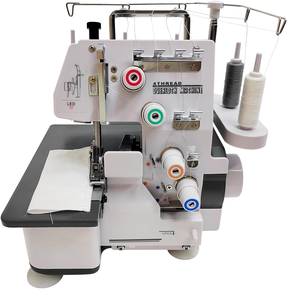 INTBUYING Serger Overlock Machine, Serger & Overlock Machine with Heavy-Duty Metal Frame, Twin-needle 3/4 Thread Overlock Machine 110V, for Sergering Overlocking Professional & Home Use