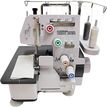 INTBUYING Serger Overlock Machine Heavy Duty Metal Frame Twin Needle 3/4 Thread Overlock Machine 110V for Overlock Pro & Home