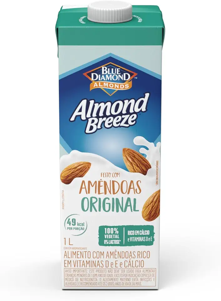 Alimento com Amendoa Almond Breeze Original 1L
