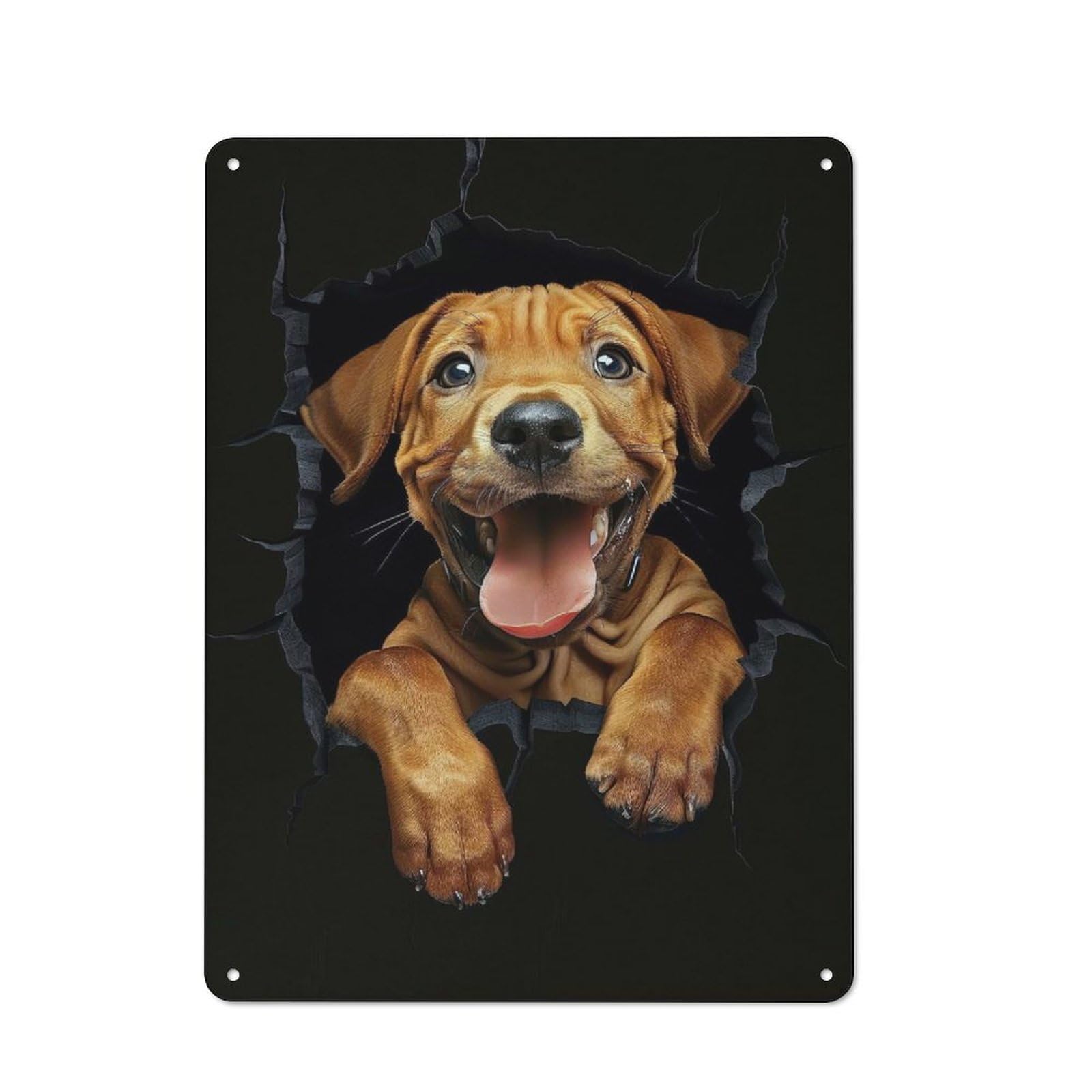 Junmoney Style-5 Rhodesian Ridgeback Rustic Printed Metal Sign 40X30cm For Garage Or Workshop, For Garage, Workshop And Man Cave Decoration