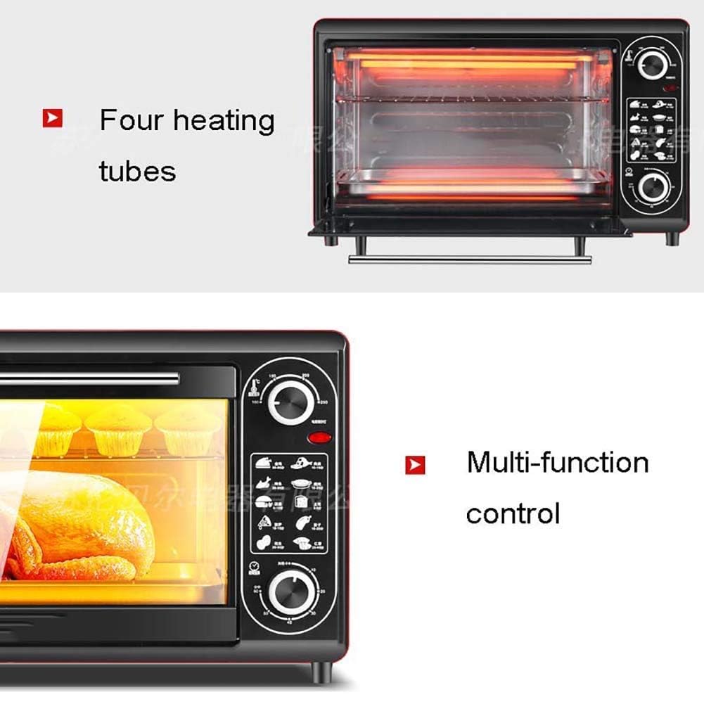 Forno tostapane multifunzione a convezione da banco, controllo intelligente della temperatura e temporizzazione di grande capacità da 48 litri, include teglia da forno, griglia for arrostire, acciaio