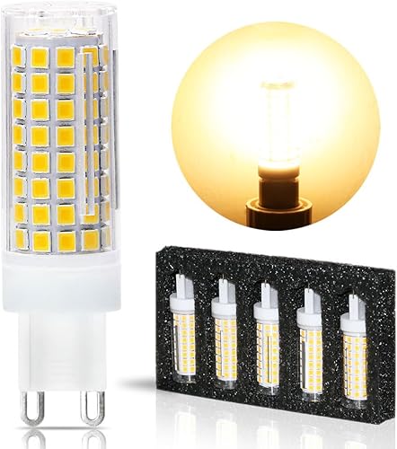 Miniatura 5 de Bombillas LED G9, 8 W, 75 W, 100 W, bombillas halógenas de repuesto equivalentes a 850 lm, bombillas LED G9 regulables, entrada de voltaje AC110V,