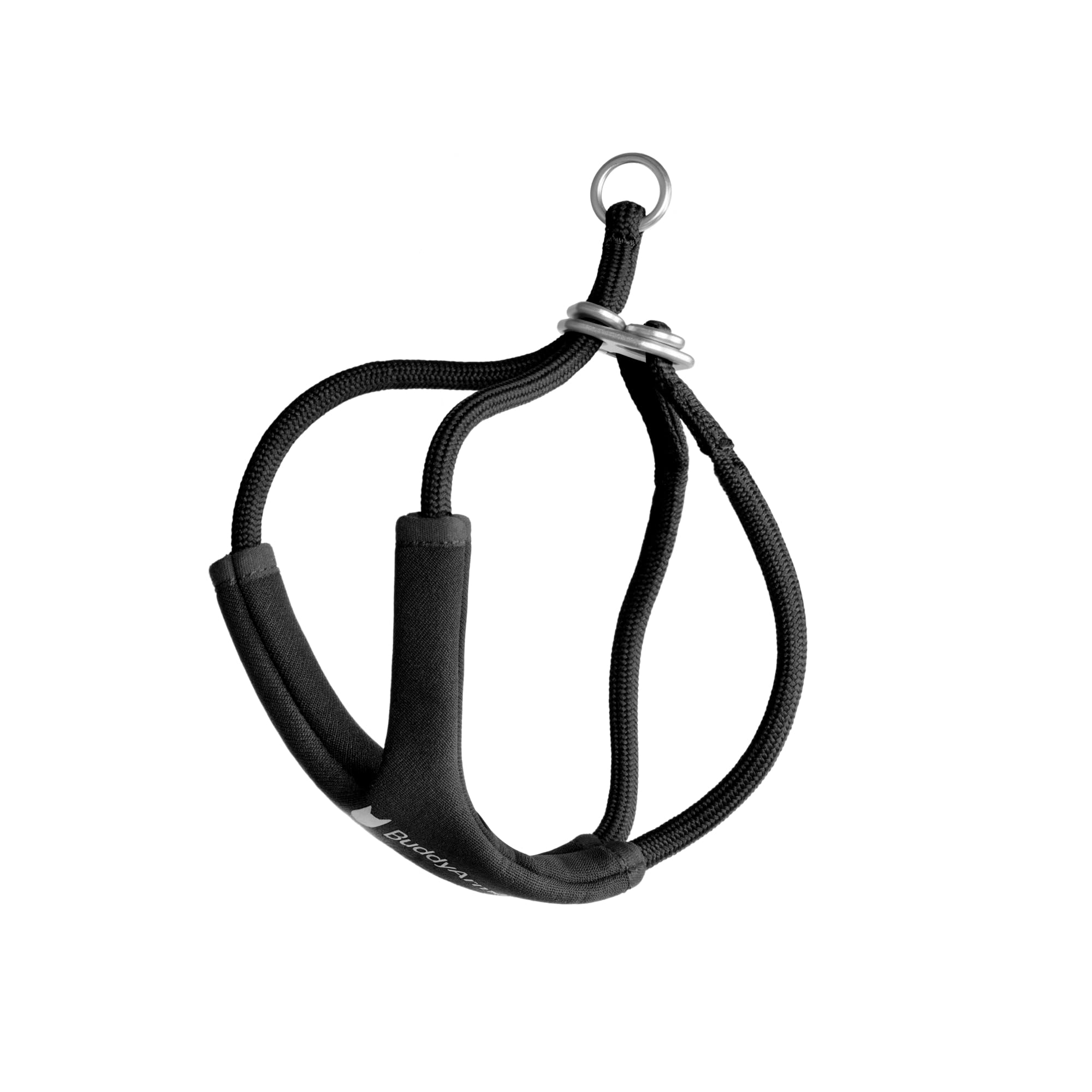 BuddyArmor Y Shape Cat Harness, Escape Proof, Adjustable, Anti-Choke, Padded Soft Harness, Cat Vest, Comfortable Cat Harness, Harness for Small to Large Cats (No Leash) (Black, S)