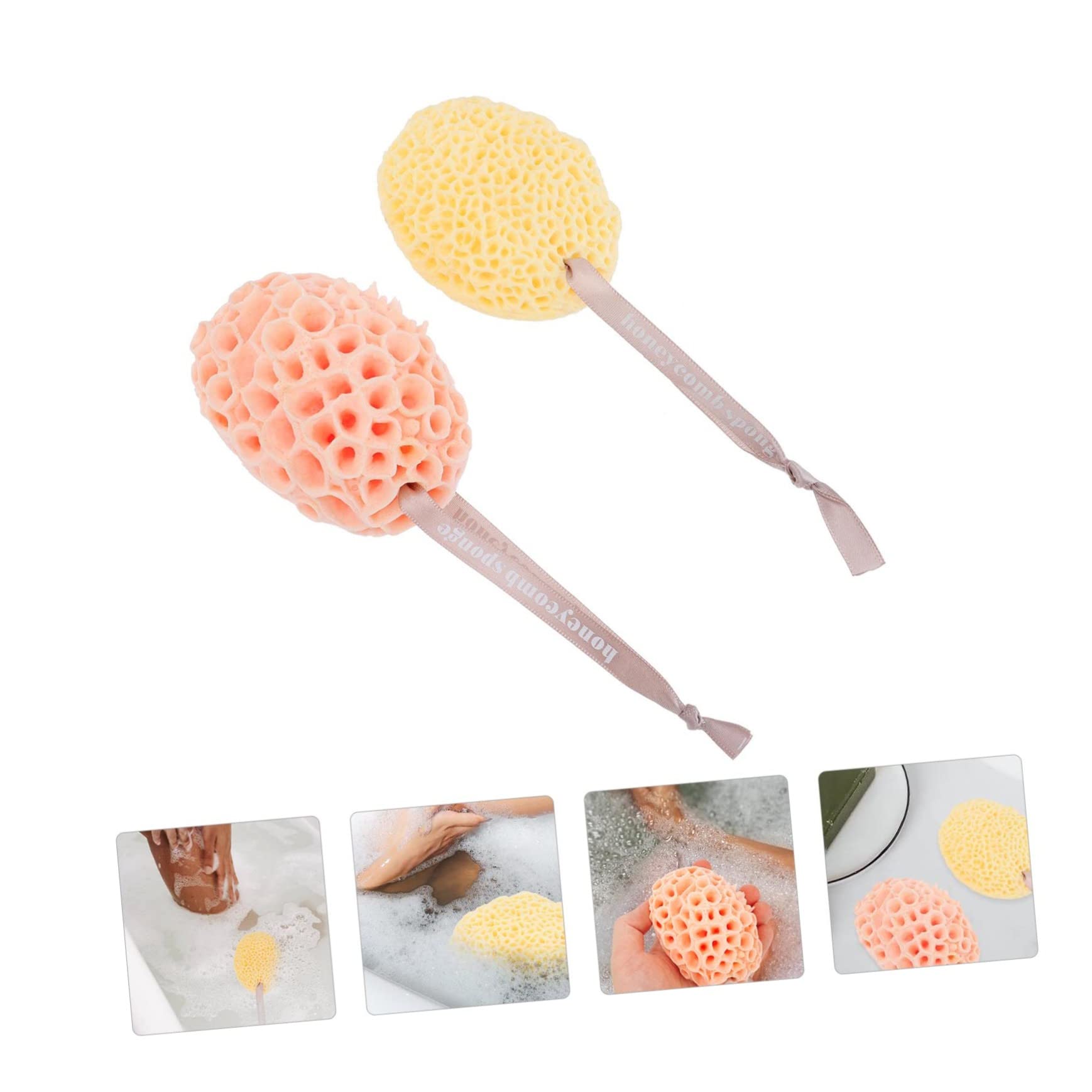 minkissy 10piezas Esponjas De Baño Exfoliantes De Natural Bola De Baño De Diseño De Panal Para Adultos y y Limpieza