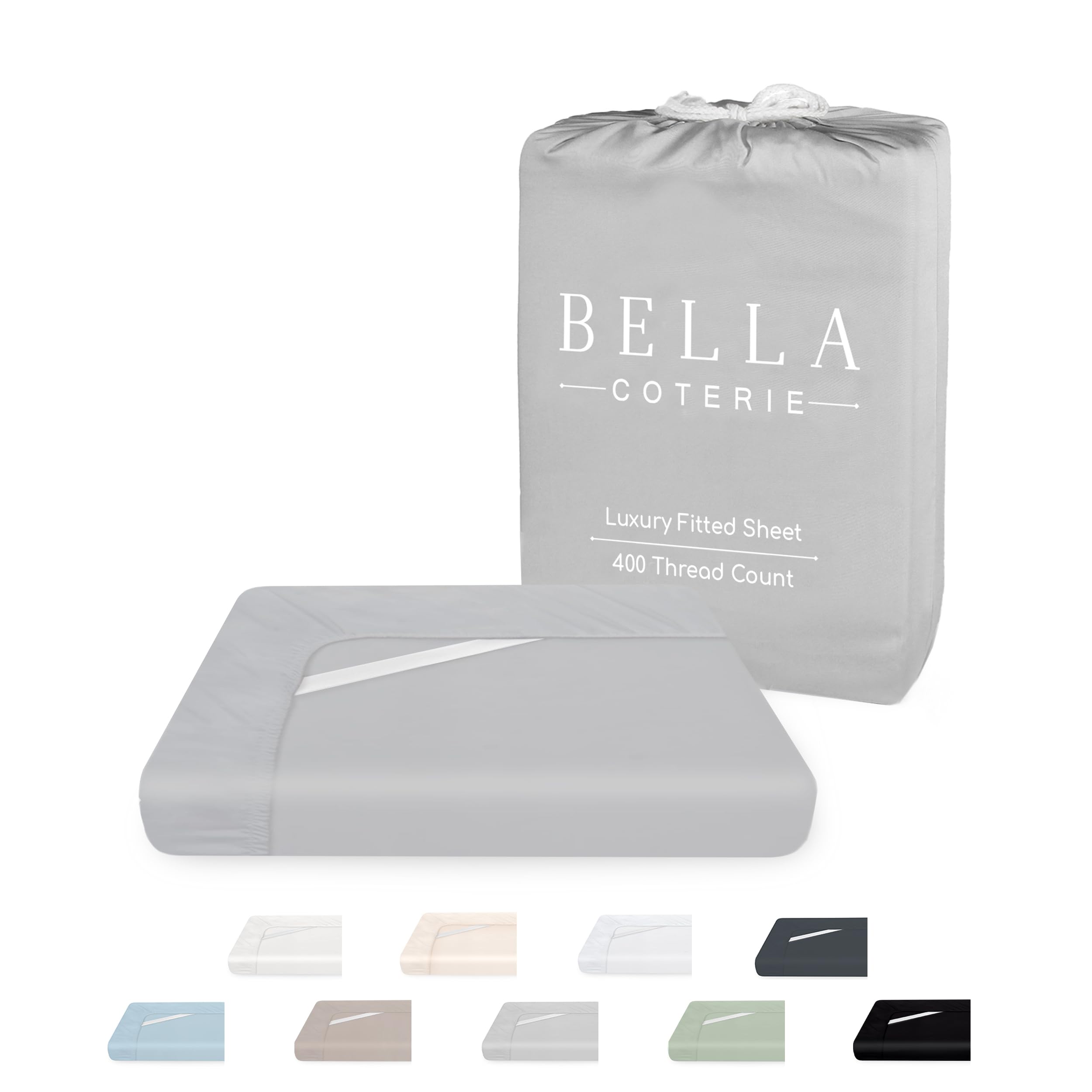 Bella Coterie Luxury Bamboo Viscose California King Size Fitted Sheet | 100% Organically Grown | Ultra Soft | Cooling for Hot Sleepers | 18" Deep