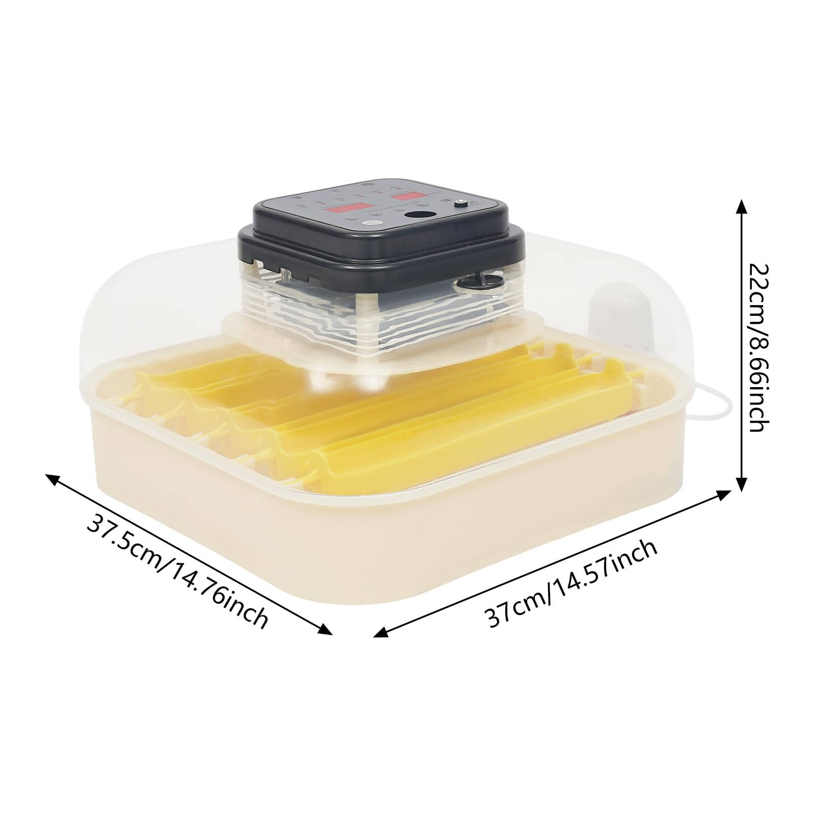Macchina incubatrice per uova con controllo della temperatura e regolazione dell'umidità, incubatrice con funzione automatica di rotazione 30 uova