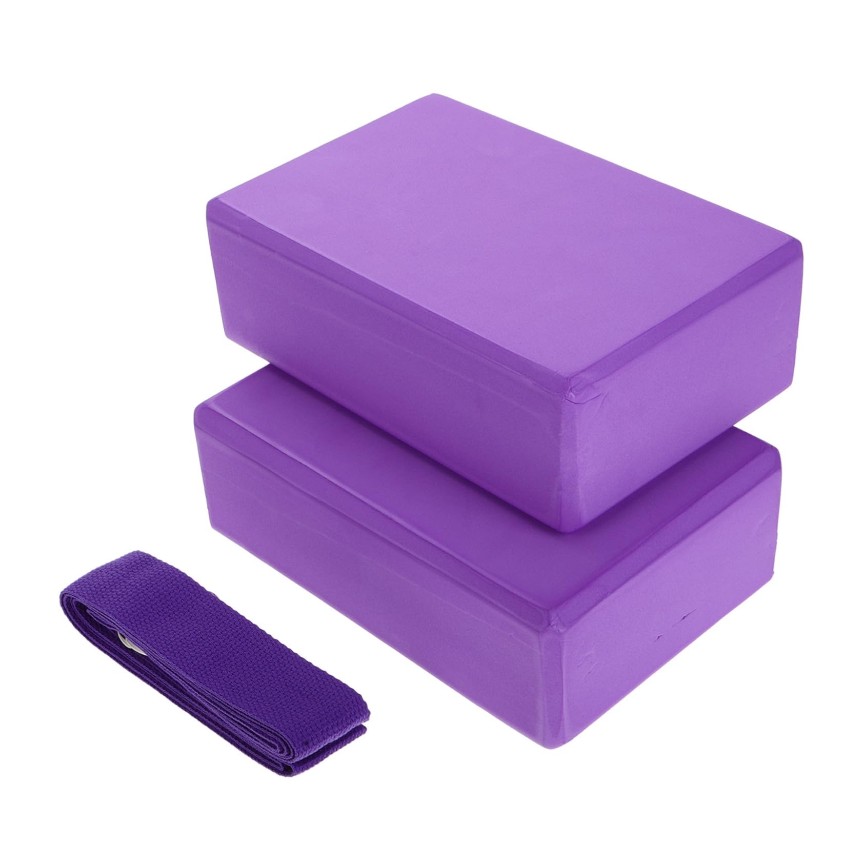 YARNOW Set 3 Pezzi Blocchi Per Yoga in Schiuma Eva e Cinghia Per Esercizi Yoga, Supporto Leggero e Portatile Per Pilates e Stretching, Adatto a Principianti e Praticanti Avanzati