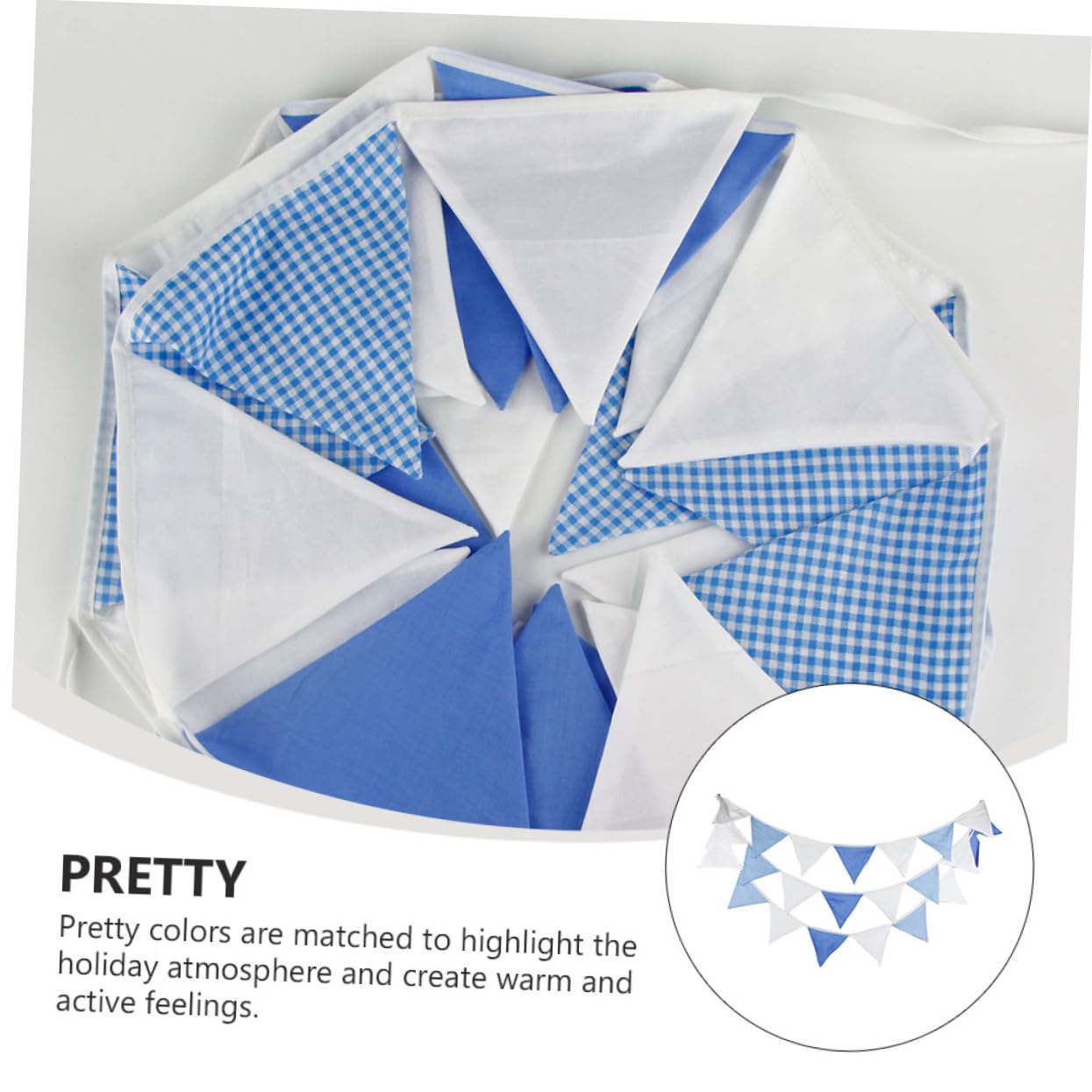 UPKOCH 3piezas Banderines Para Decoración De Fiestas Para Bodas y Cumpleaños Banderas Azules y