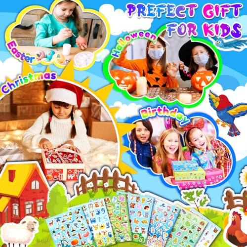 Image of 1286Pcs Stickers, 36 Sheets Mixed Water Bottle Vinyl Stickers Pack with Cute Animals, Unicorn, Mermaid, Princess, Dinosaurs, Space, Dogs, Cats Sticker Bulk