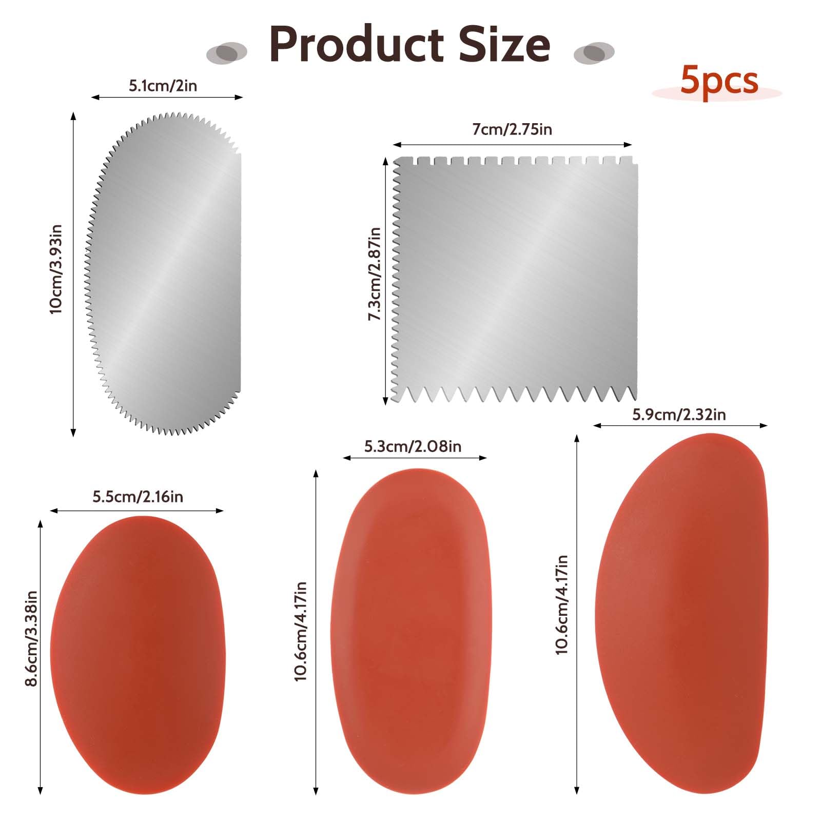 Pottery Tools Serrated Scraper Rubber Clay Ribs Stainless Steel Sculpture Modeling Cutter Scraper Crafts Tool Ceramics Sculpting Tools Kits for Sculpting Texturing Artists Modeling Potter