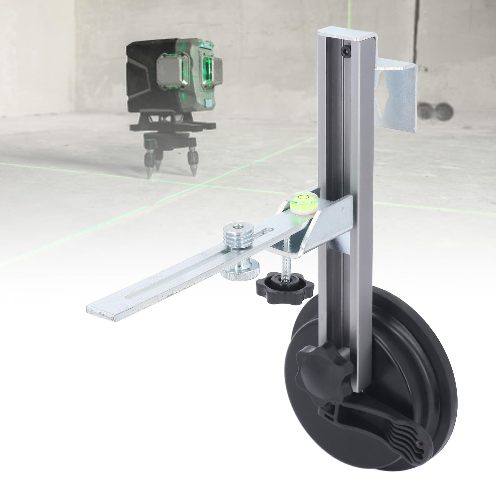Luocute Staffa per Strumento di Livellamento con Supporto di Livello a Ventosa a, Base Girevole a 360 Gradi Adattatore 1/4-20 5/8-11 per Livellatore di Ottica