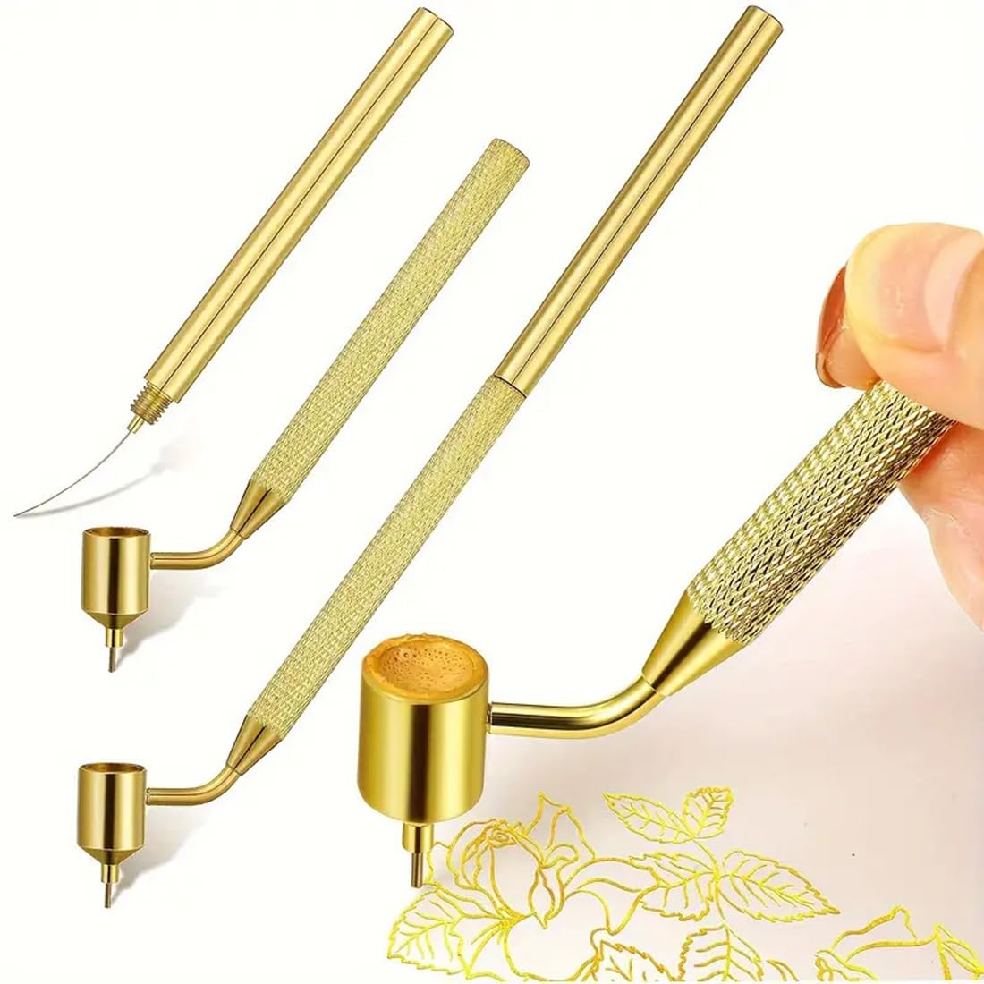 XUKZIMA1 Pcs Slanting Fine Line Painting Pen Fluid Writer Pen Retro Aluminum Fineliners Paint Pen Artists Student Sketch Portable Drawing Tools Art Craft Calligraphy Stationery Writing Supplies