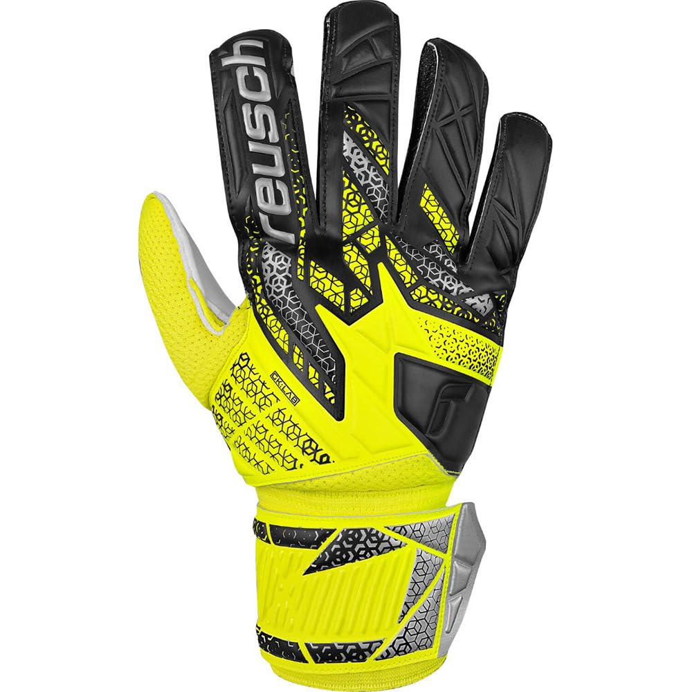 Reuch Attract Solid Soccer Keeper Gloves Keite 25SS [5560515-2014] [2014] Safety Yellow 7.5 5560515