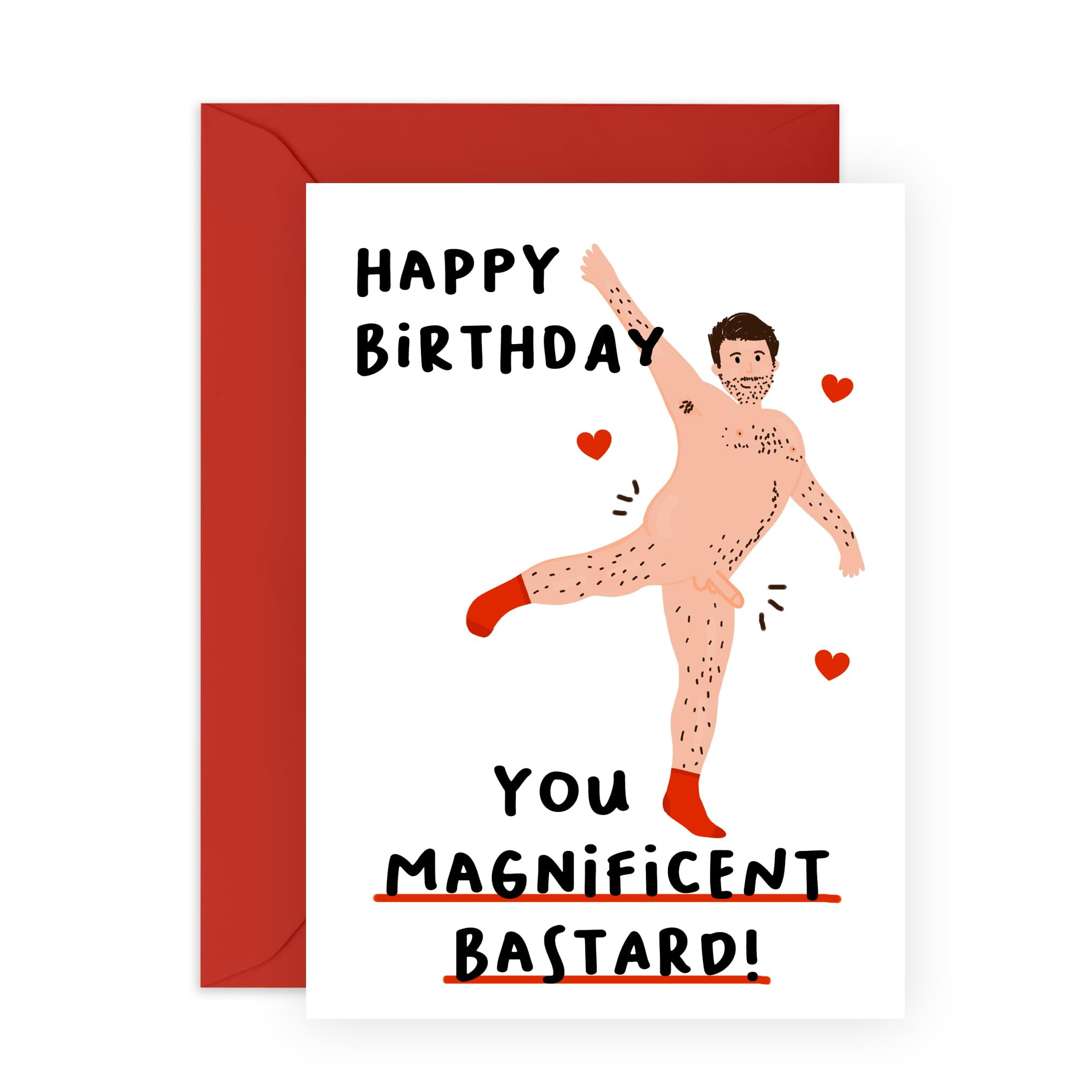 Central 23 Happy Birthday Card For Friends - You Magnificent Bastard - Funny Birthday Cards For Men Gay LGBTQ - Gifts For Him Husband - Comes With Stickers And Envelopes