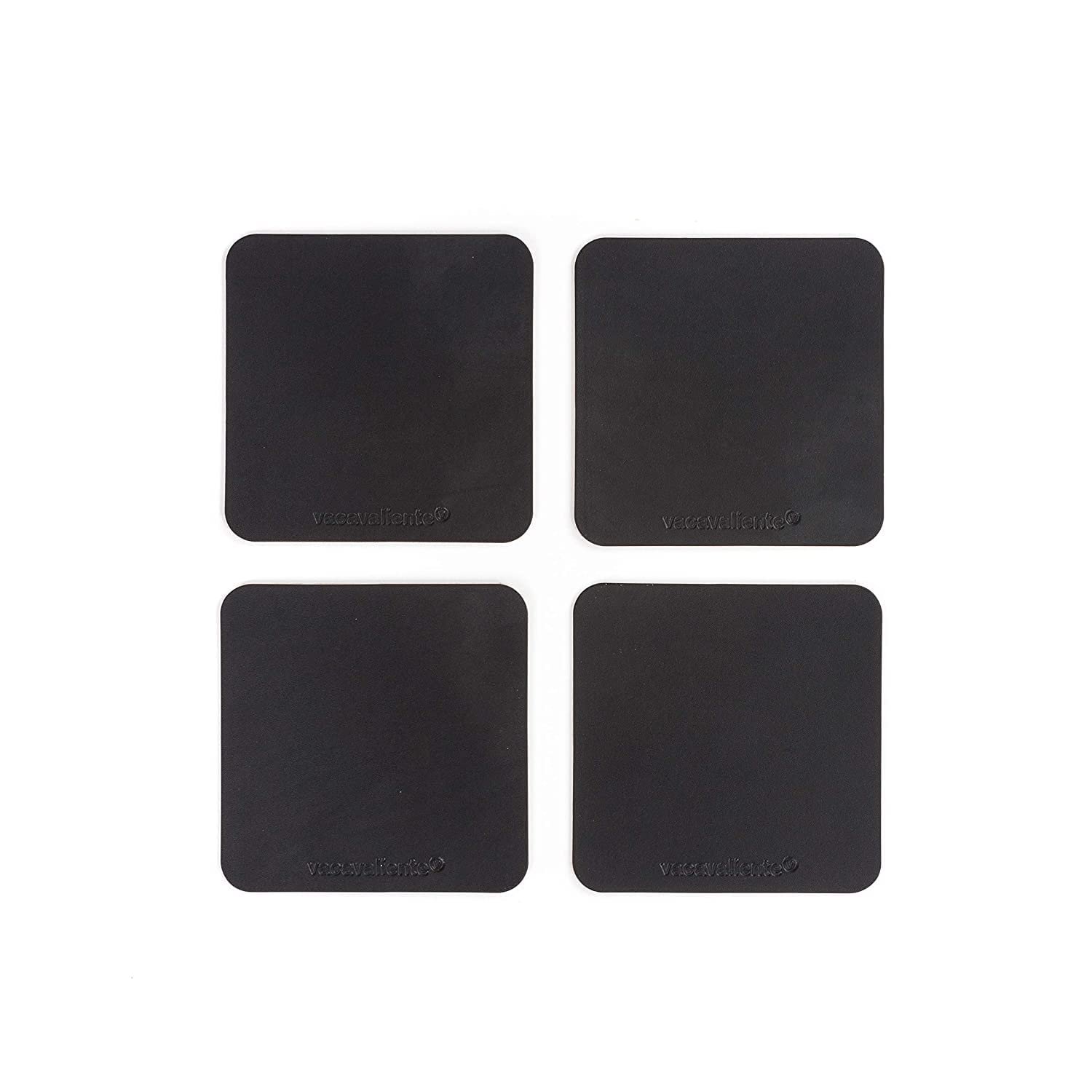 Vacavaliente Square, recycled leather, black