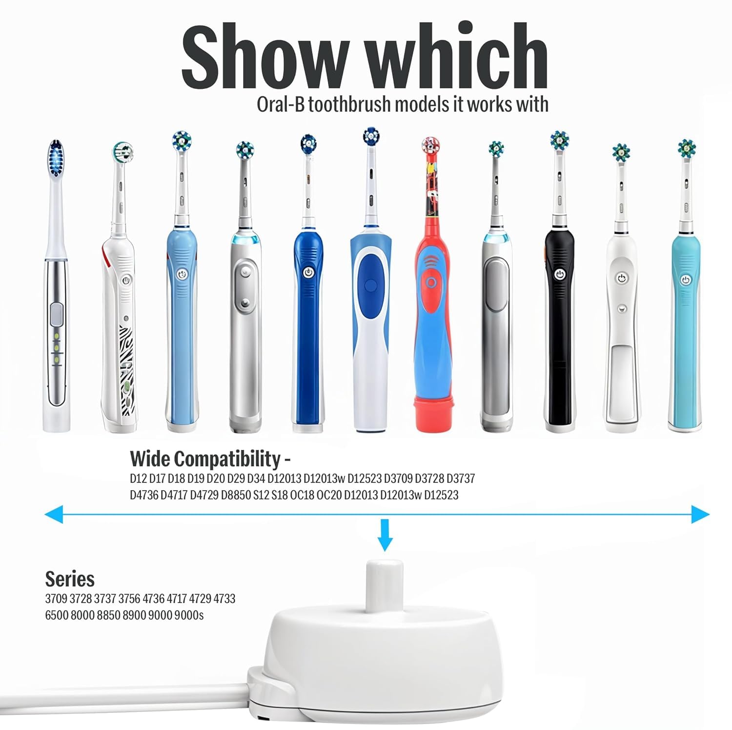 Oral-B 2 Pin 240V Electric Toothbrush Model 3757 Replacement Charger Compatible with Braun Oral-B Pro 1000, 2000, 3000, 4000, 9000 & More – Waterproof, Lightweight & Travel-Friendly — Amazon image 5