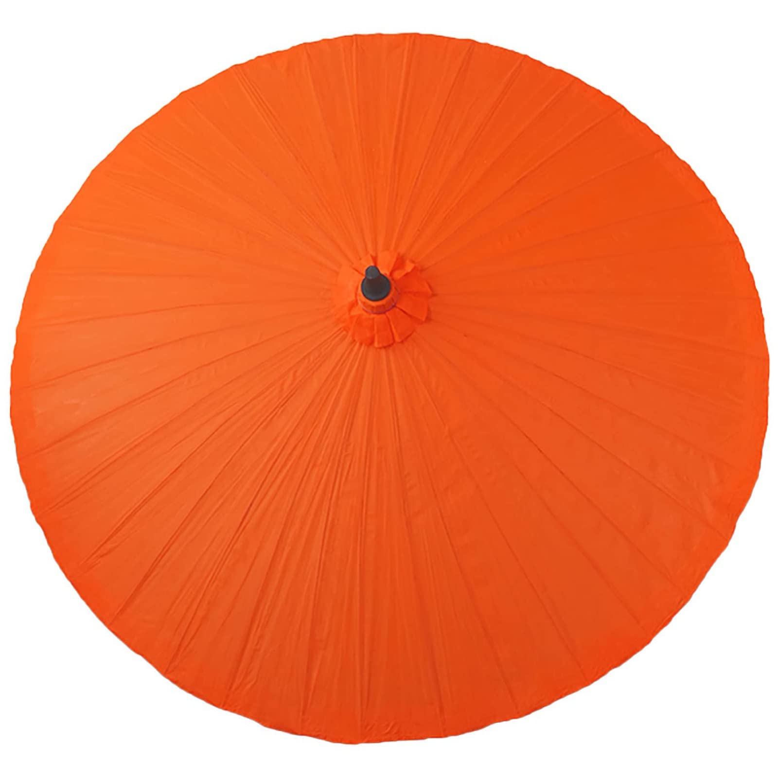 Classical DIY Oil Paper Umbrella, Hand-made Garden Parasol (φ35mm Bamboo Umbrella Pole) Portable/Detachable, Theme Decor Parasol, 2m/6.56ft (Color : Orange)