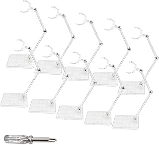 POMER Action Figure Stand,10 Pcs Transparent Assembly Action Holder Base Display Stand for 1/144 HG/RG Gundam Figure Model Toy