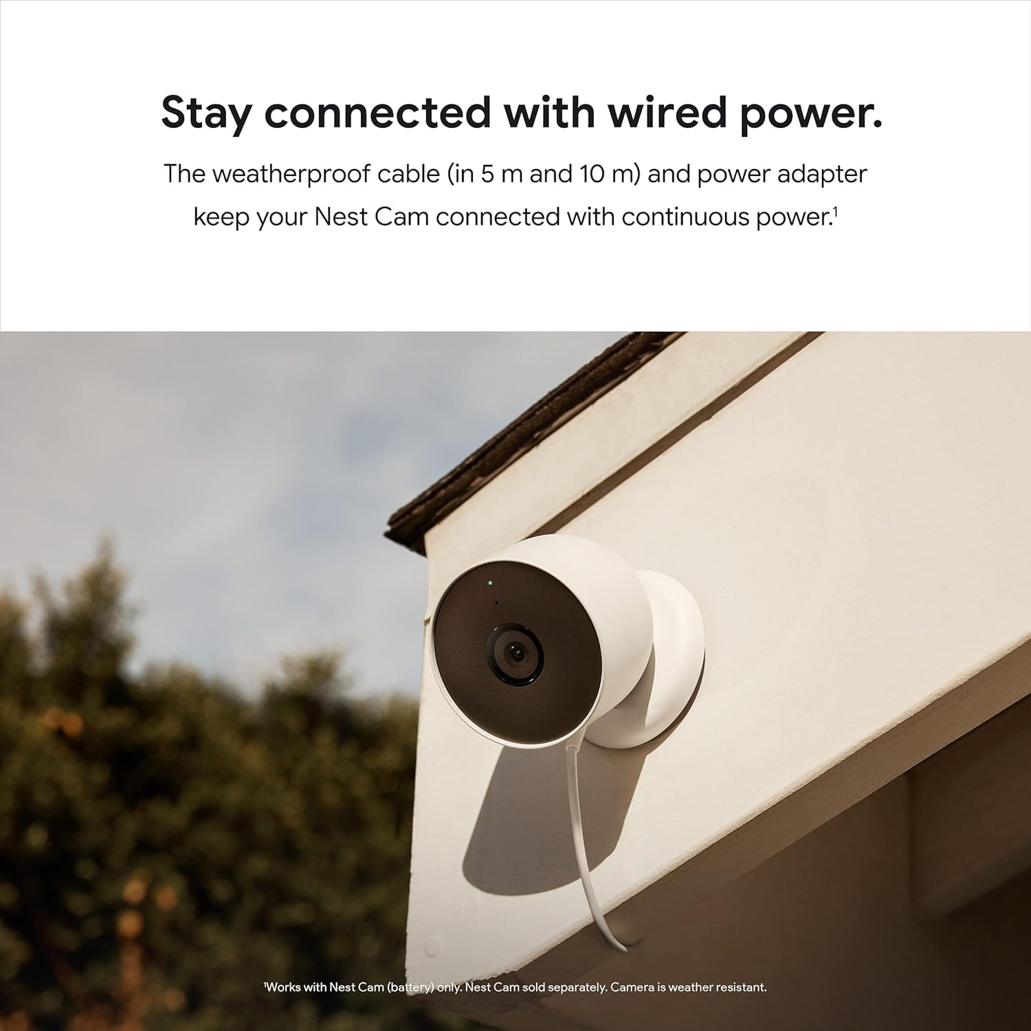 Amazon | Google Nest Cam 防水ケーブル Nest Cam (バッテリー)専用