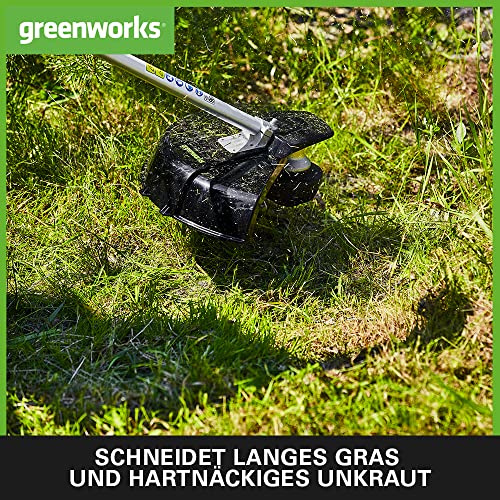 Greenworks 40V Akku Freischneider mit bürstenlosem Motor, Geschirr, Motorradgriff, 40 cm Schnittbreite, 2 mm Nylonfäden oder 25 cm Klinge… – Ansicht 5