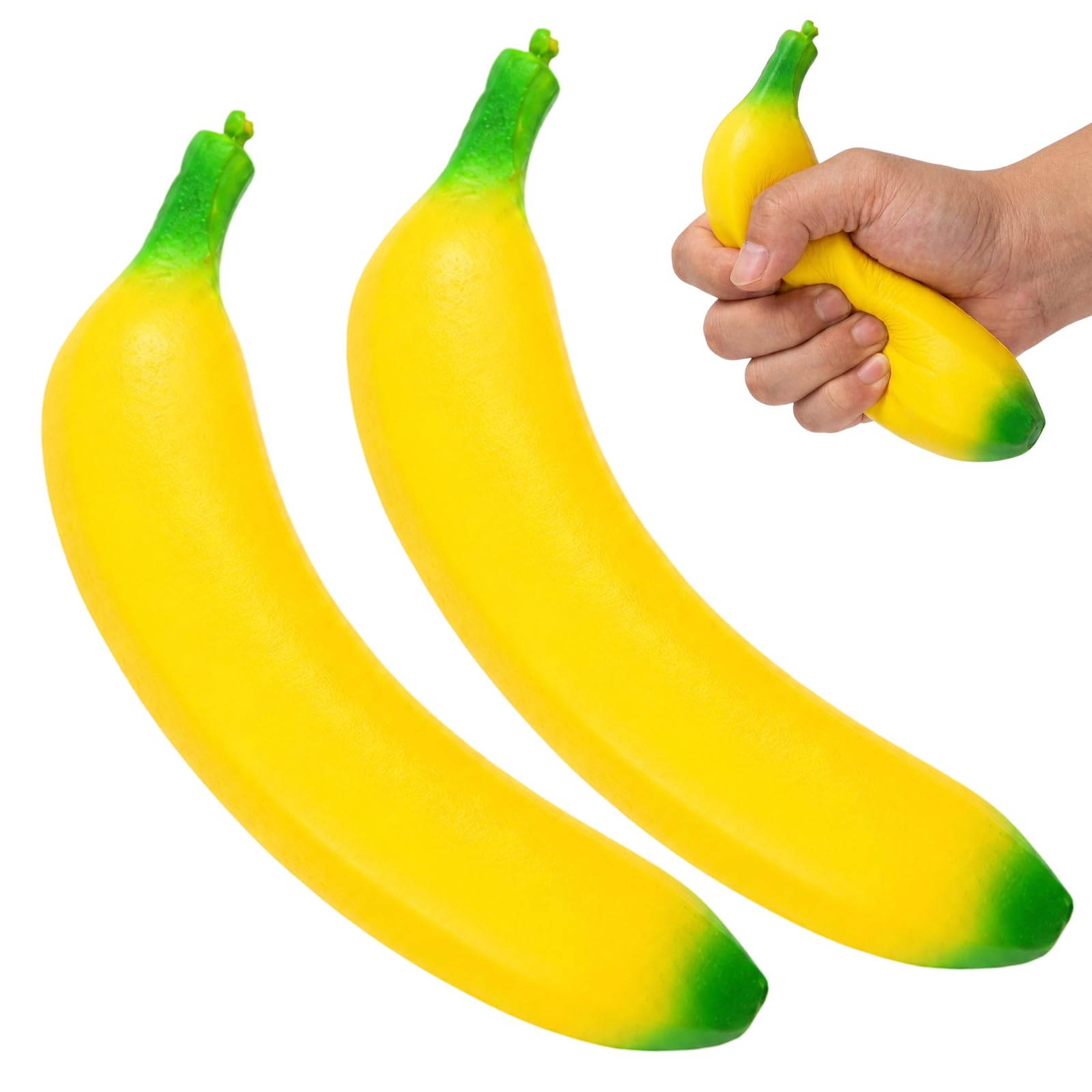 Banana Squishy, Jumbo Banana Squishy Toys, Squishy Fidget Toys for Stress Relief, Squishy Stress Toys with Soft Texture, Jumbo Fruit Squishies for Sensory Play