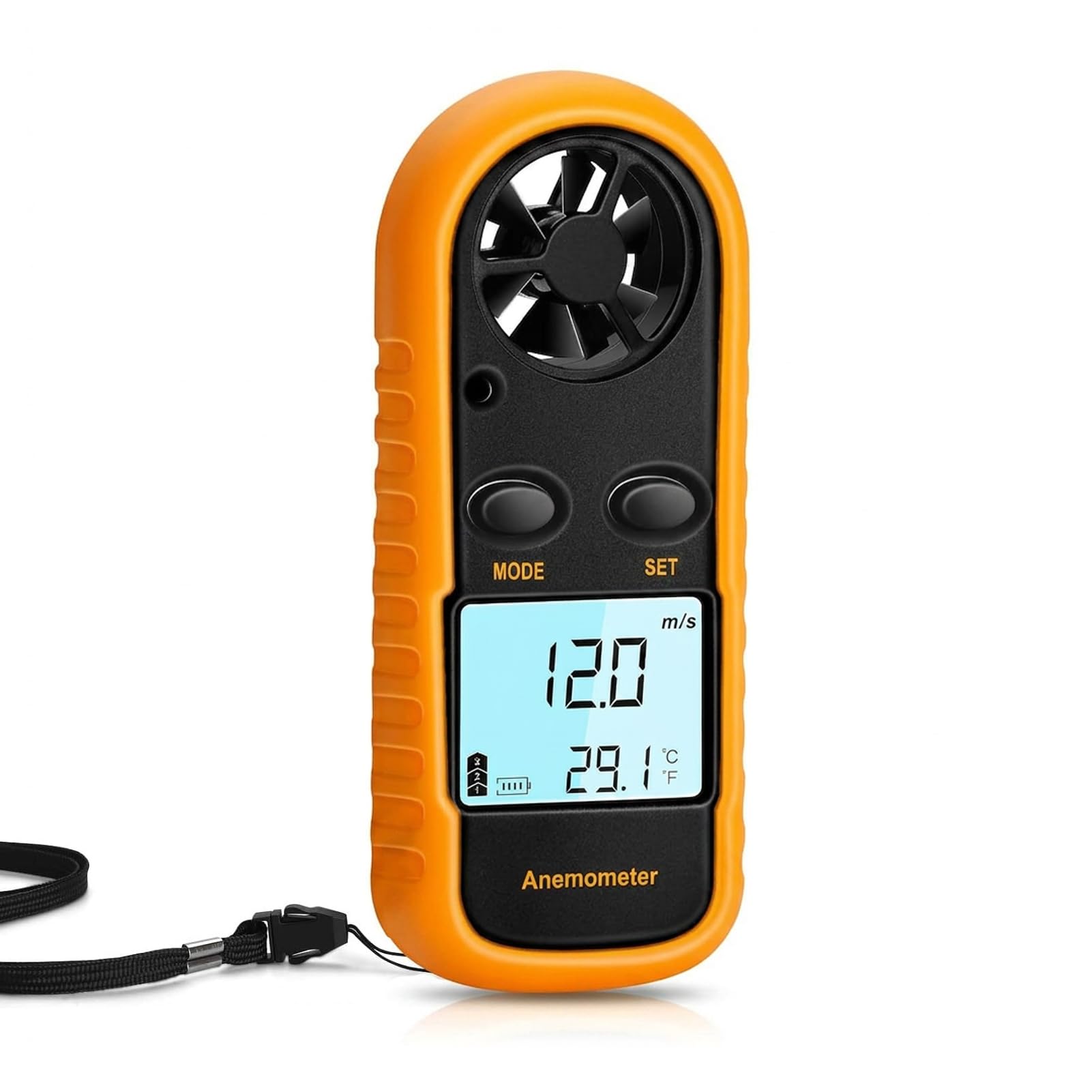 Windgeschwindigkeitsanzeige, Windmesser, Digitale Windtemperatur
