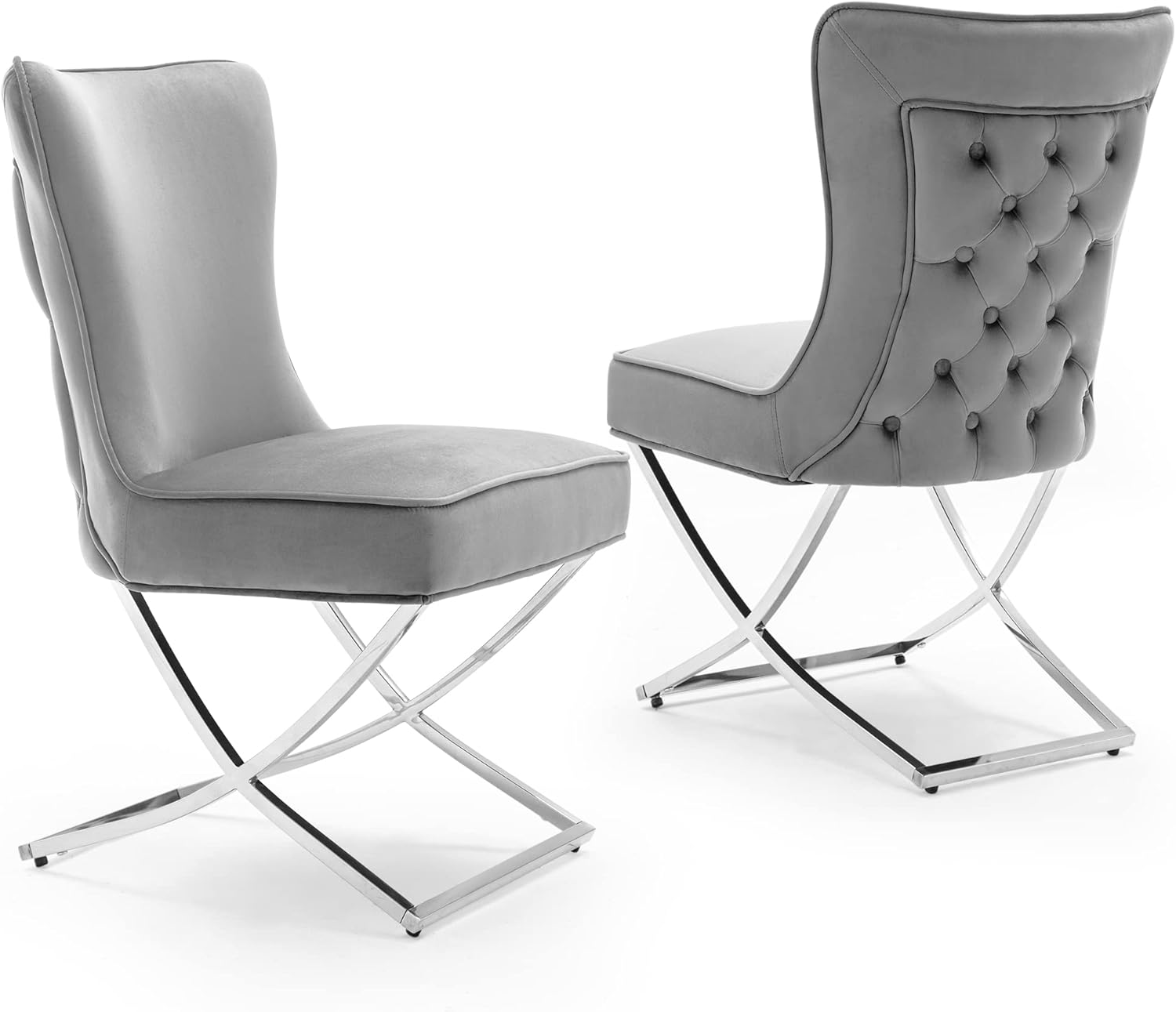 LOULENS Elegance Velvet Dining Chairs, Luxury Comfortable Dining Room Chair, Accent