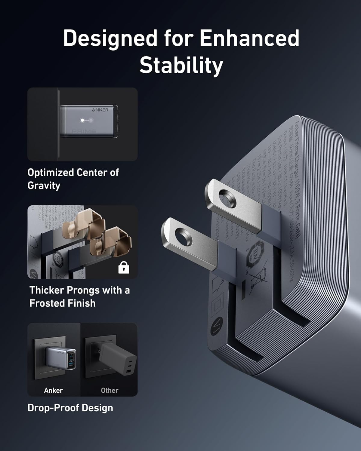 Amazon.com: Anker Prime 100W GaN Wall Charger 3-Port USB-C Fast