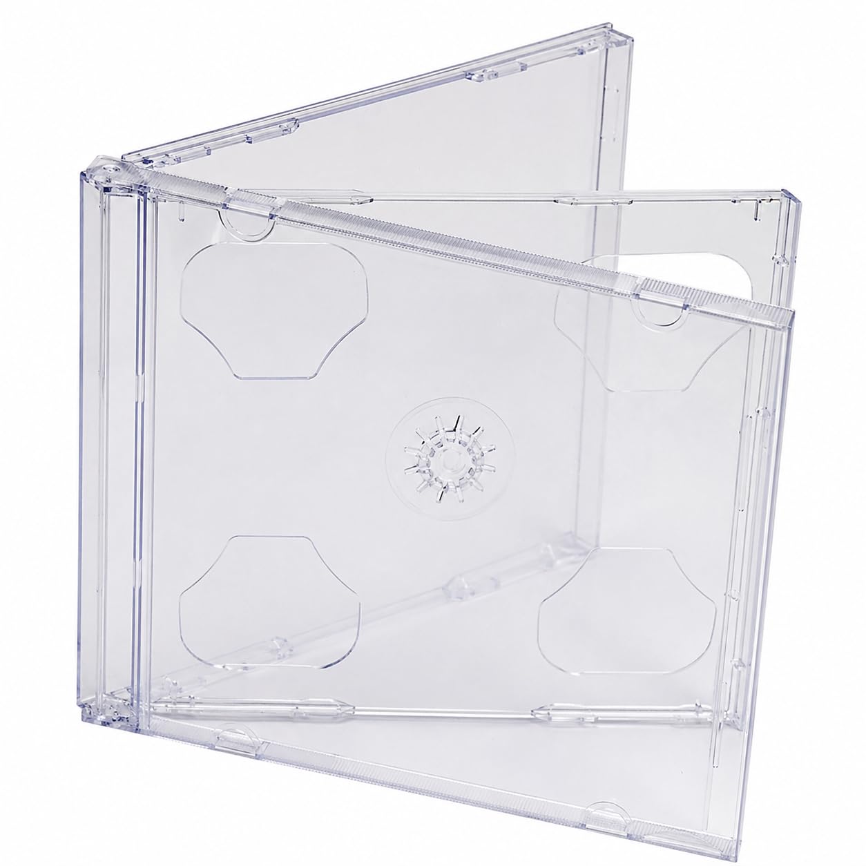 Dragon Trading Lot de 100 boîtiers transparents double CD DVD Blu-ray pour protéger vos disques – Peut contenir 2 disques de n'importe quel format