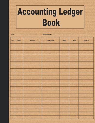 Accounting Ledger Book: Amazing Simple Accounting Ledger for Bookkeeping | Small Business Income Expense Account Recorder or Personal Use | Financial Planner | Tracker logbook | 100 Pages