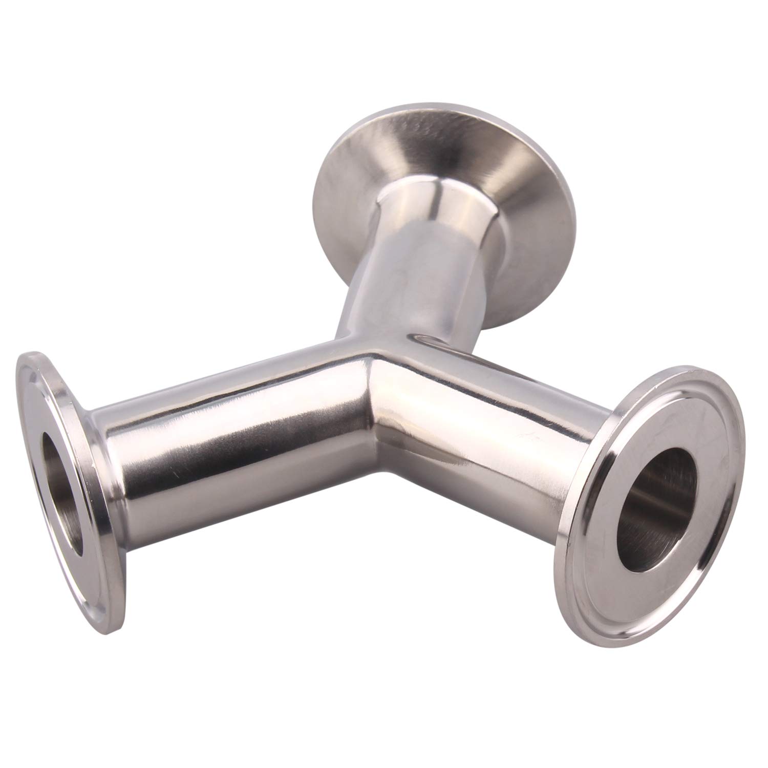 DERNORD Tri Abrazadera Wye Abrazadera Extremo Verdadero Tipo Y Cruz T Tubo Acero Inoxidable 304 Codo de Tres Vías 1 Pulgada Tubo OD