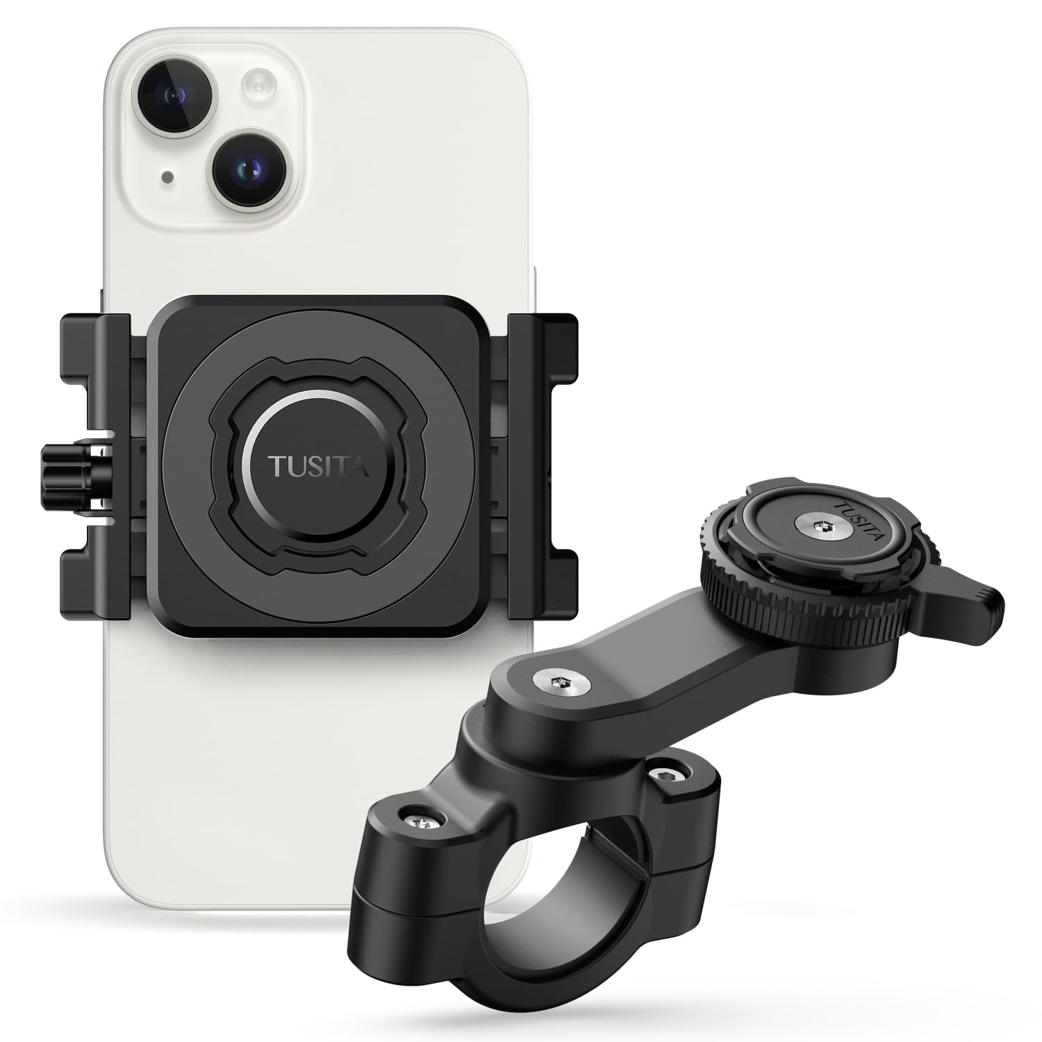 TUSITA Kit di Supporto per Moto per Telefono - Twist Lock Supporto per Telefono da Manubrio e Adattatore Universale a Morsetto