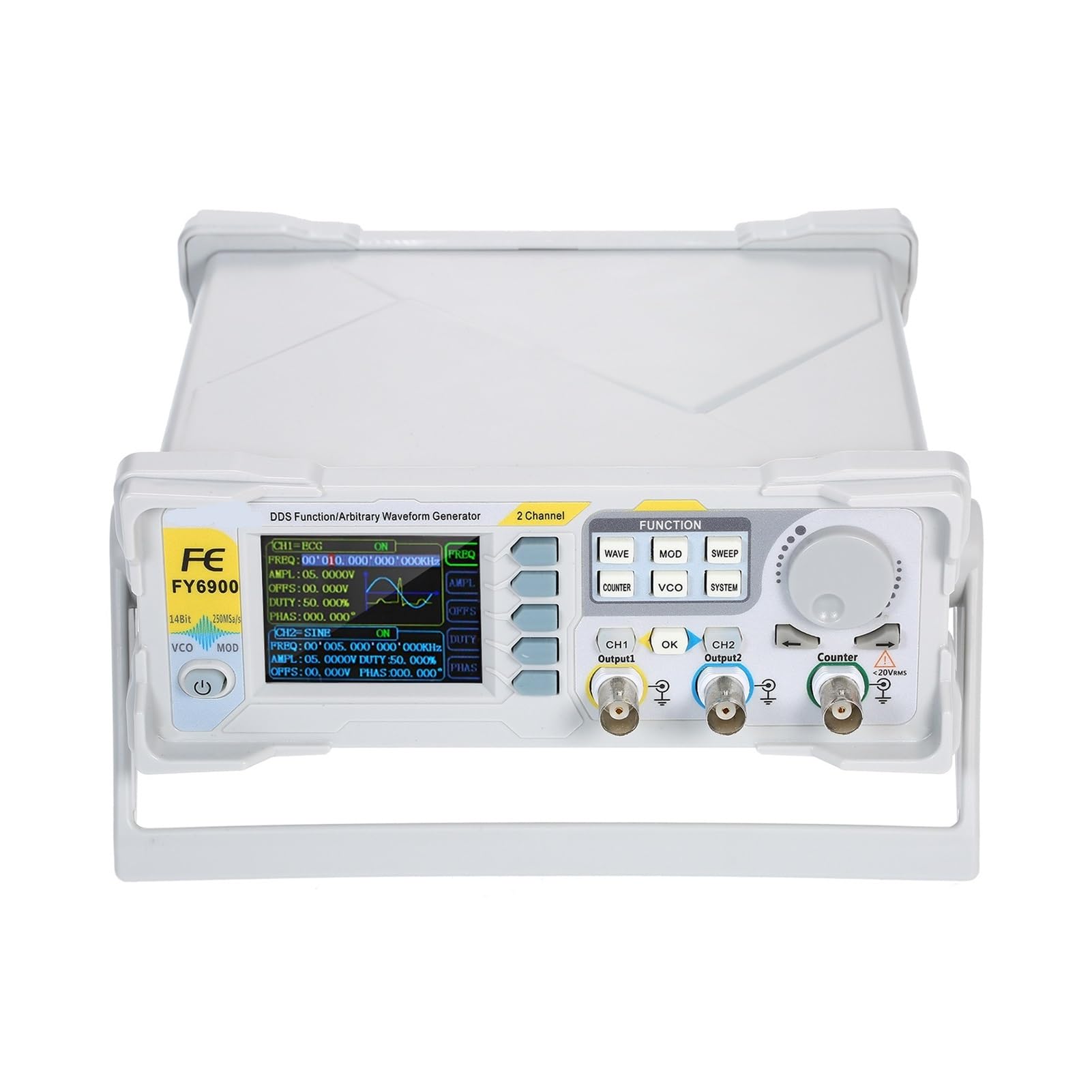 Generador de señales función 60 MHz, DDS digital, generador doble canal/forma onda arbitraria, fuente señal pulso(20MHz)