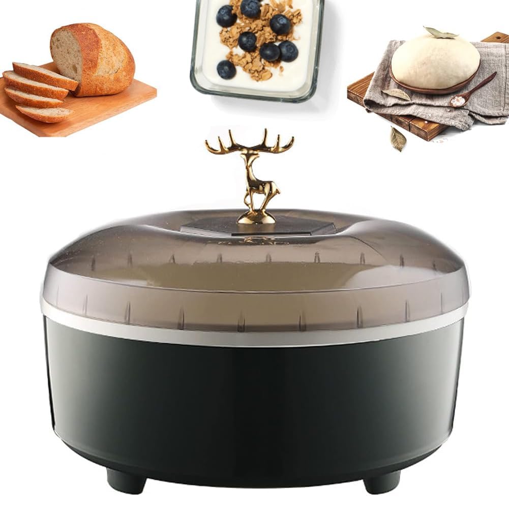 Tanque de fermentación termostático automático con Temperatura y Tiempo Ajustables - Tanque de fermentación de Acero Inoxidable para Pan, Bollos y Yogur