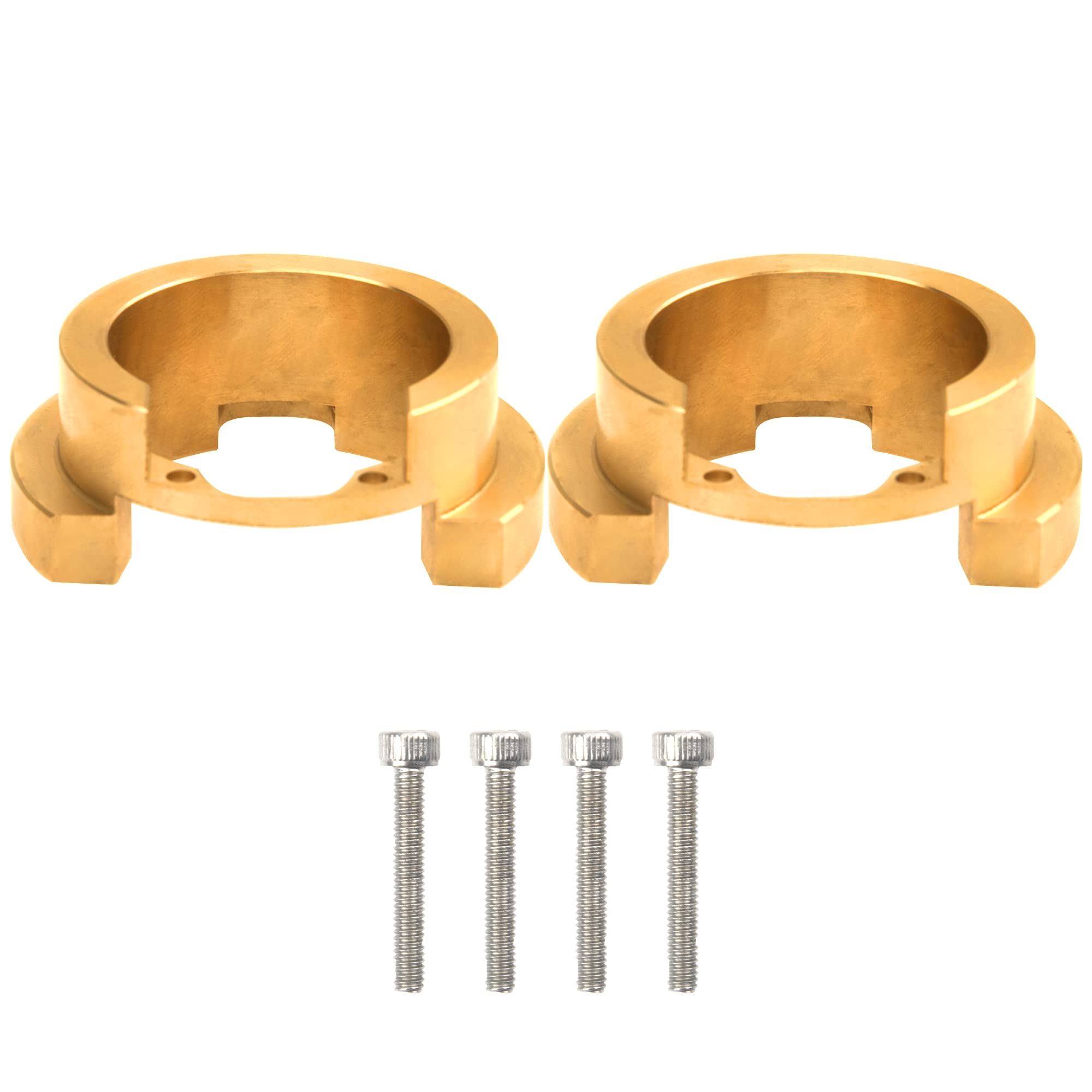 2Pcs ShareGoo Brass Steering Knuckles For Traxxas TRX4/TRX-6 - RC Crawler Weight Upgrade (Golden) - View #10