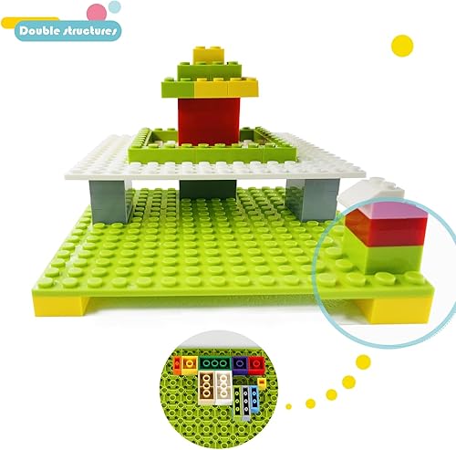 Miniatura 3 de Bloques de construcción clásicos de 399 piezas de bloques de construcción de alto volumen y 2 piezas de placa base, juego de caja de bloques de