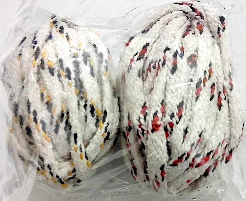 Nada Strings Nada Pajama Dori Strings (Cotton) - White Designer Color | Quality Nada Strings for Ethnic Indian Dresses | 5 Meters Each | Pack of 2