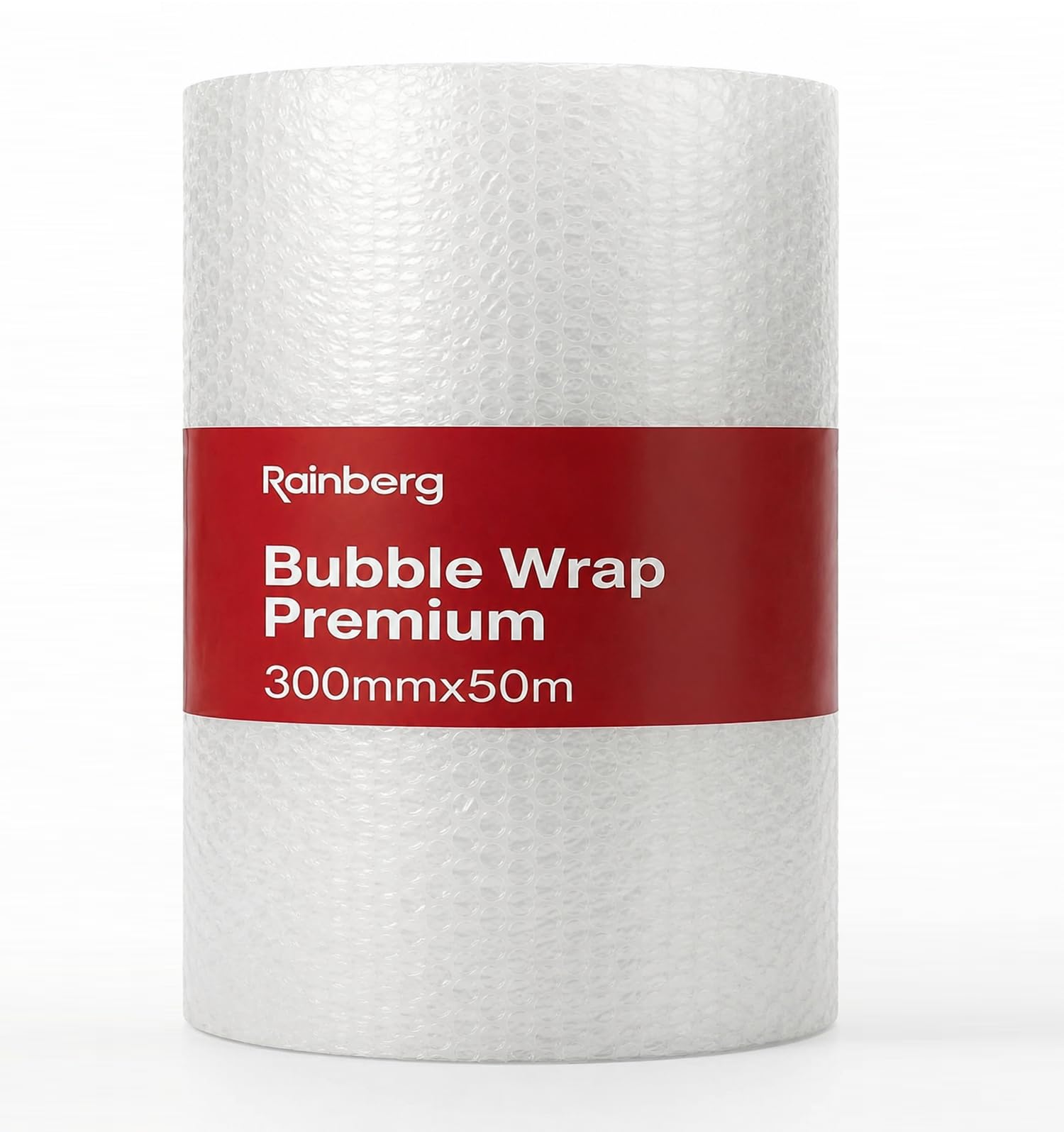 Rainberg 300mm x 50m Heavy Duty Bubble Wrap Roll, Air Bubble Premium Quality Protection for Packaging, Storage, Fragile Items, Moving House Essentials, Recyclable & Eco-Friendly