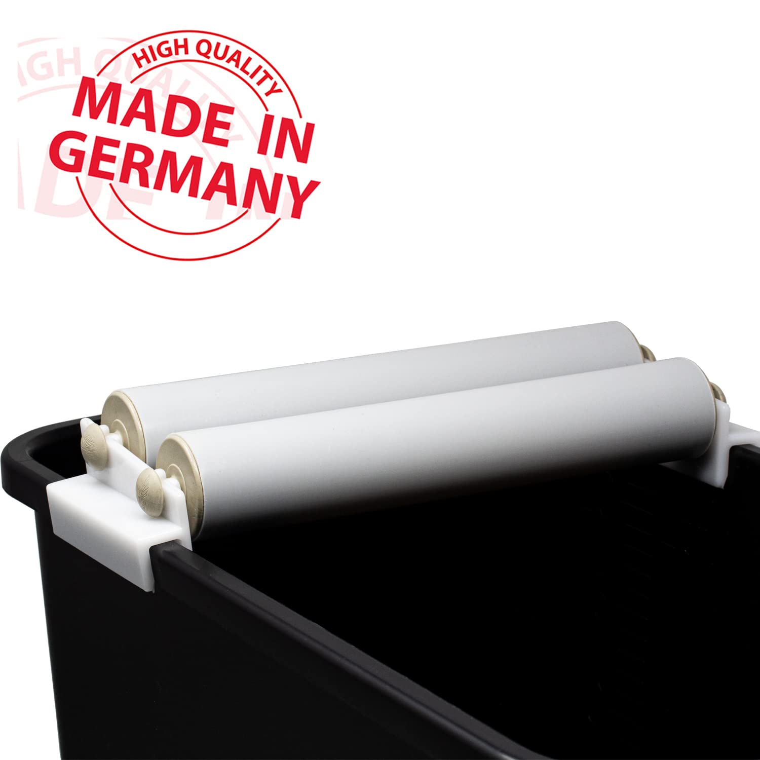 Kronen Hansa Waschset für Fliesenleger (Fliesenprofi Fliesenwaschset - 22 Liter Fliesen-Wascheimer mit Doppel-Rollenaufsatz, Fliesenwaschbrett, Fliesenfugbrett 280 x 140 mm, Made in Germany)