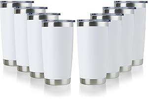 DOMICARE 20oz White Tumbler 8-Pack