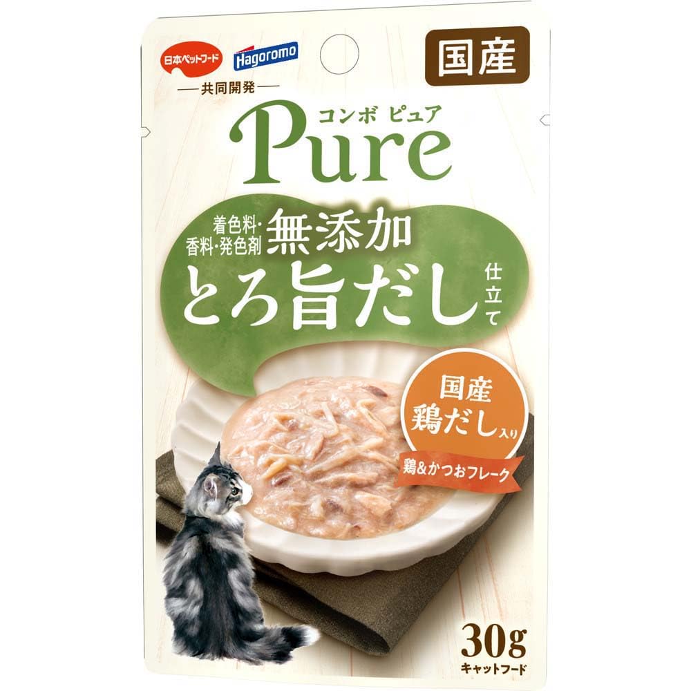 コンボ キャットフード ピュア パウチ 鶏＆かつお・国産鶏だし入り 30ｇ×12…