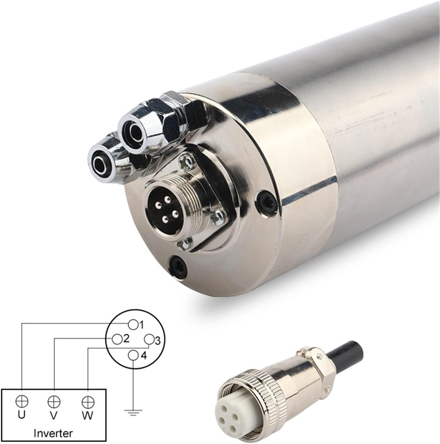 Computerized Numerical Control Milling Machine GDZ-26 800W Water-Cooled Motor 62 Diameter Constant Tq Mold Four Bearings 0.8kw Motor(220V)