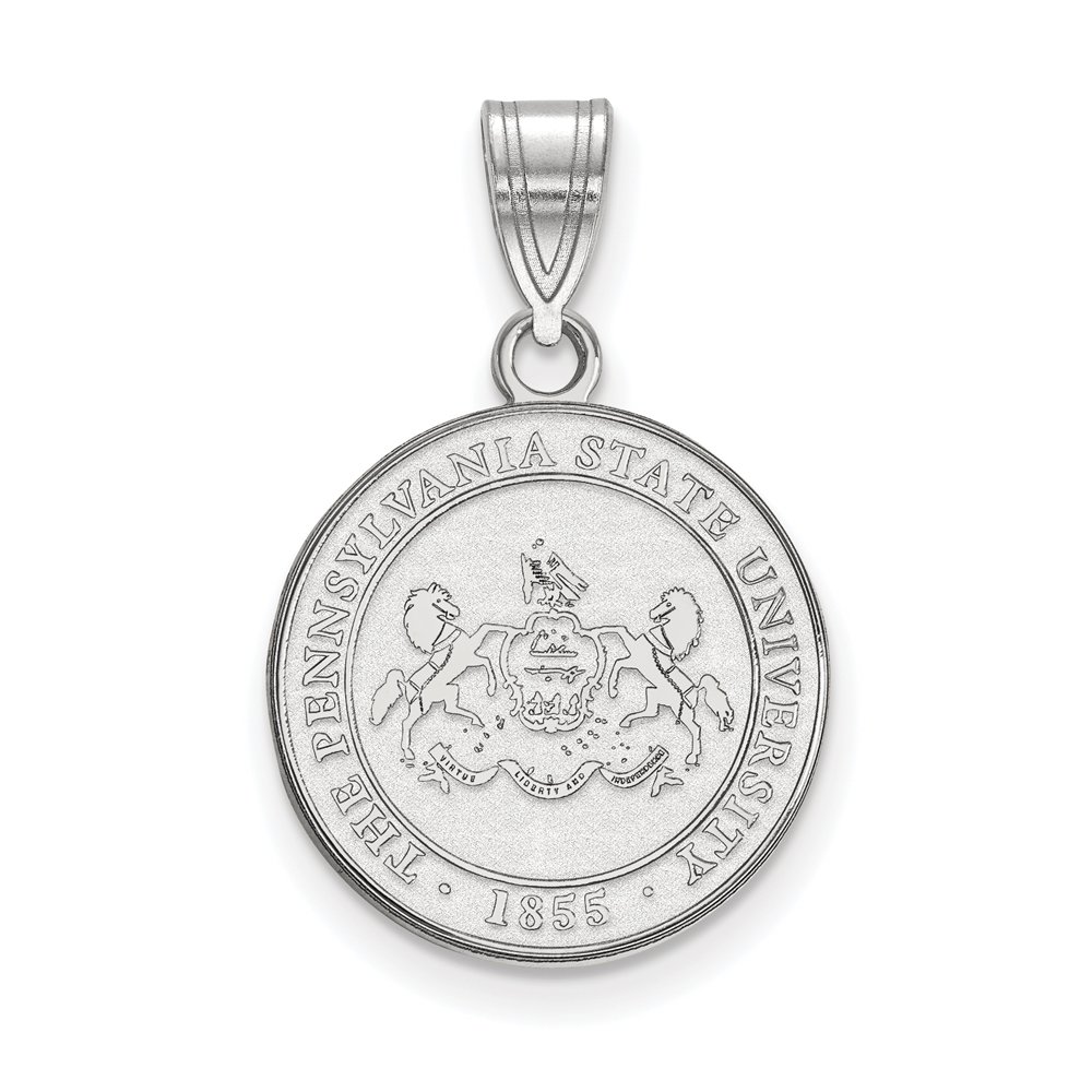 Penn State Medium (5/8 Inch) Crest Pendant (Sterling Silver)