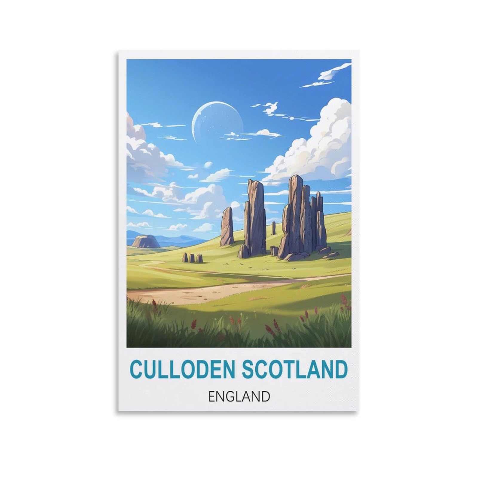 Metal Signs,Culloden Scotland Englands,Tin Sign Retro Wall Art Poster for Home Man Cave, Cafe Bar Wall Decor 30x30cm