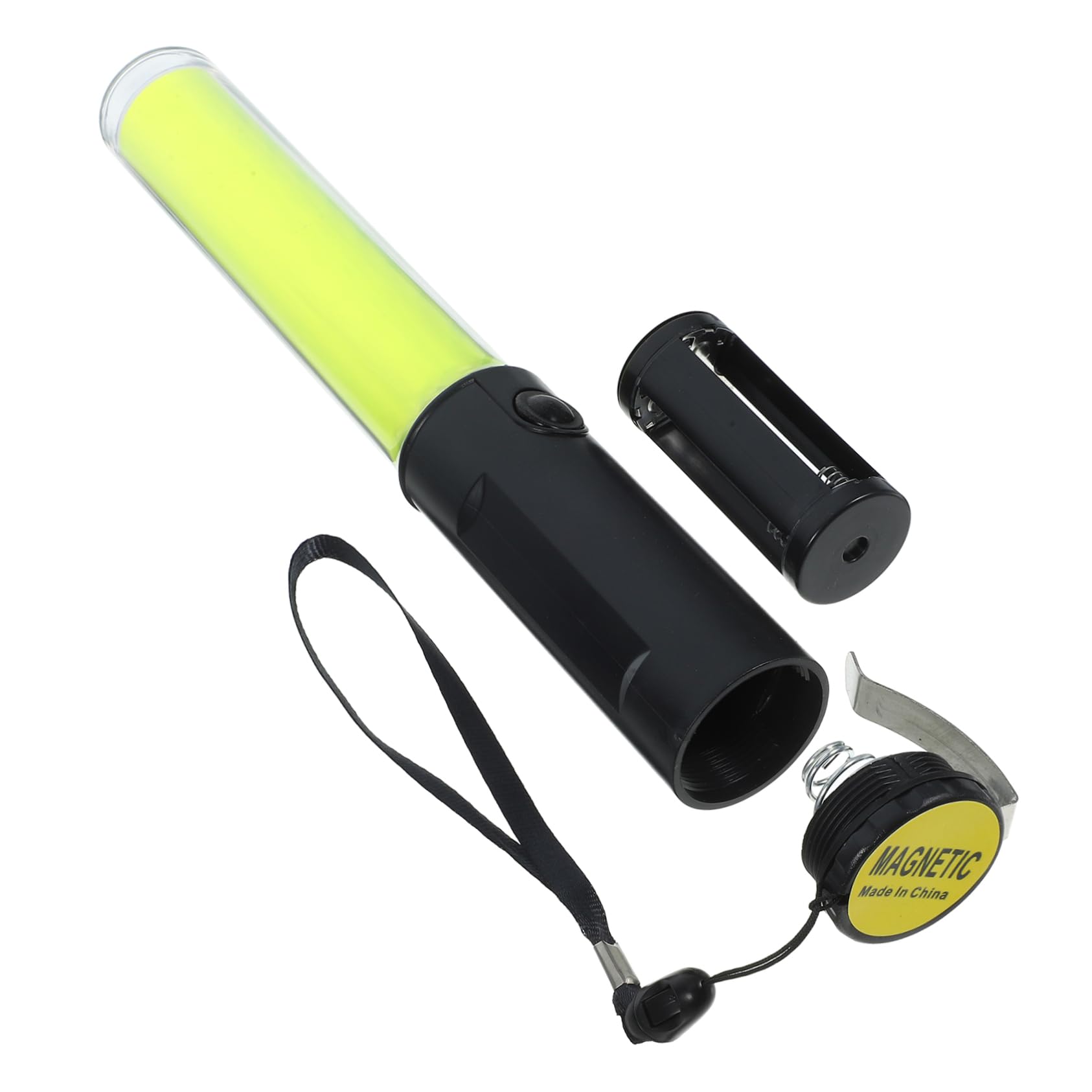Varita de Luz LED 26 cm Amarilla Reutilizable Bastón Luminoso para Control de Tráfico