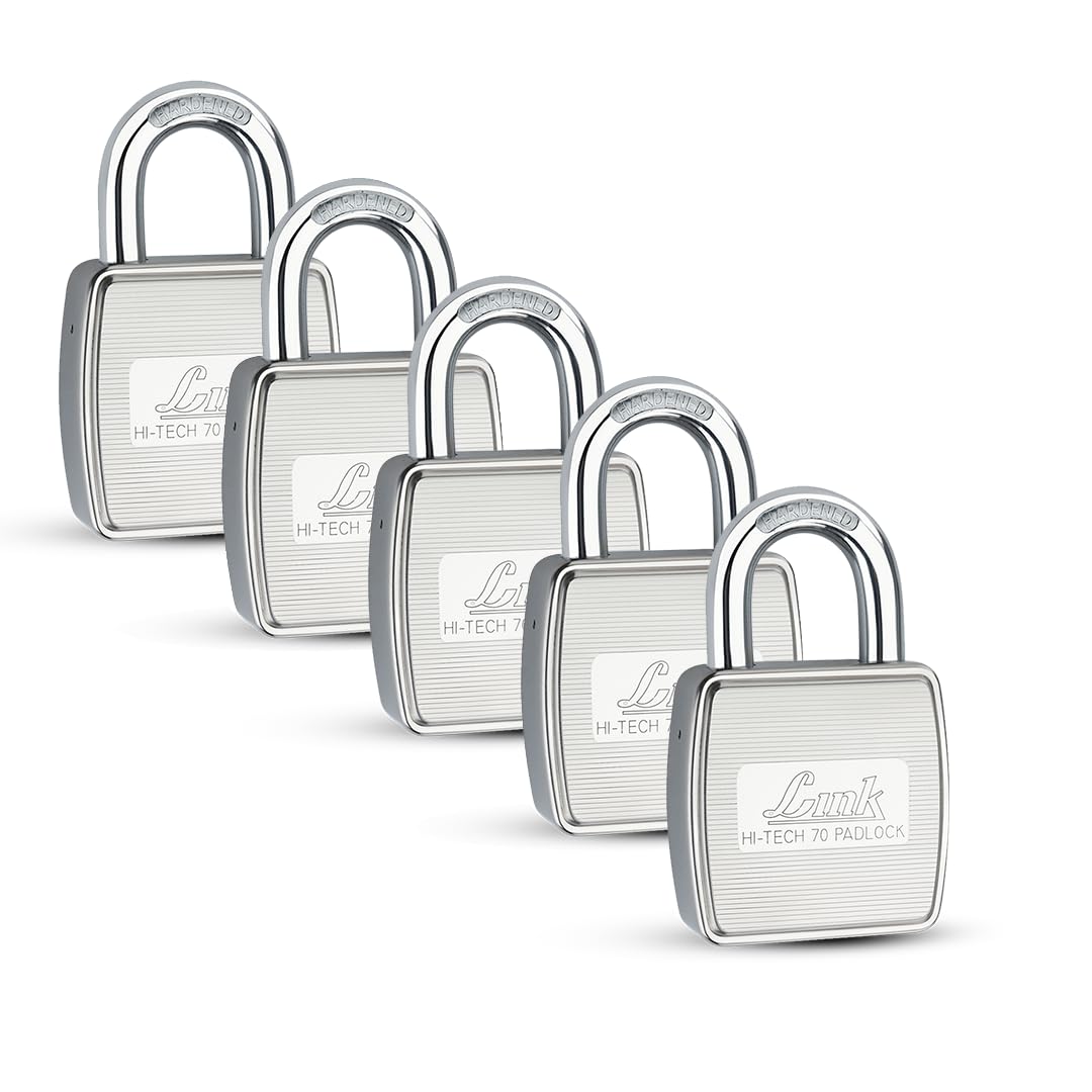 Link® Hi-Tech 70mm Padlock | Stainless Steel Body | Hardened Shackle | 1 Padlock | 3 Silver Keys with Hi-Tech Nickle | Made in India | 15 Years Warranty — Amazon image 9