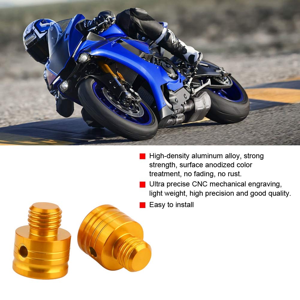 Viti Per Specchietto Moto - Filetto M10 X 1.25, Bulloni Universali In Lega Alluminio, Colore Oro