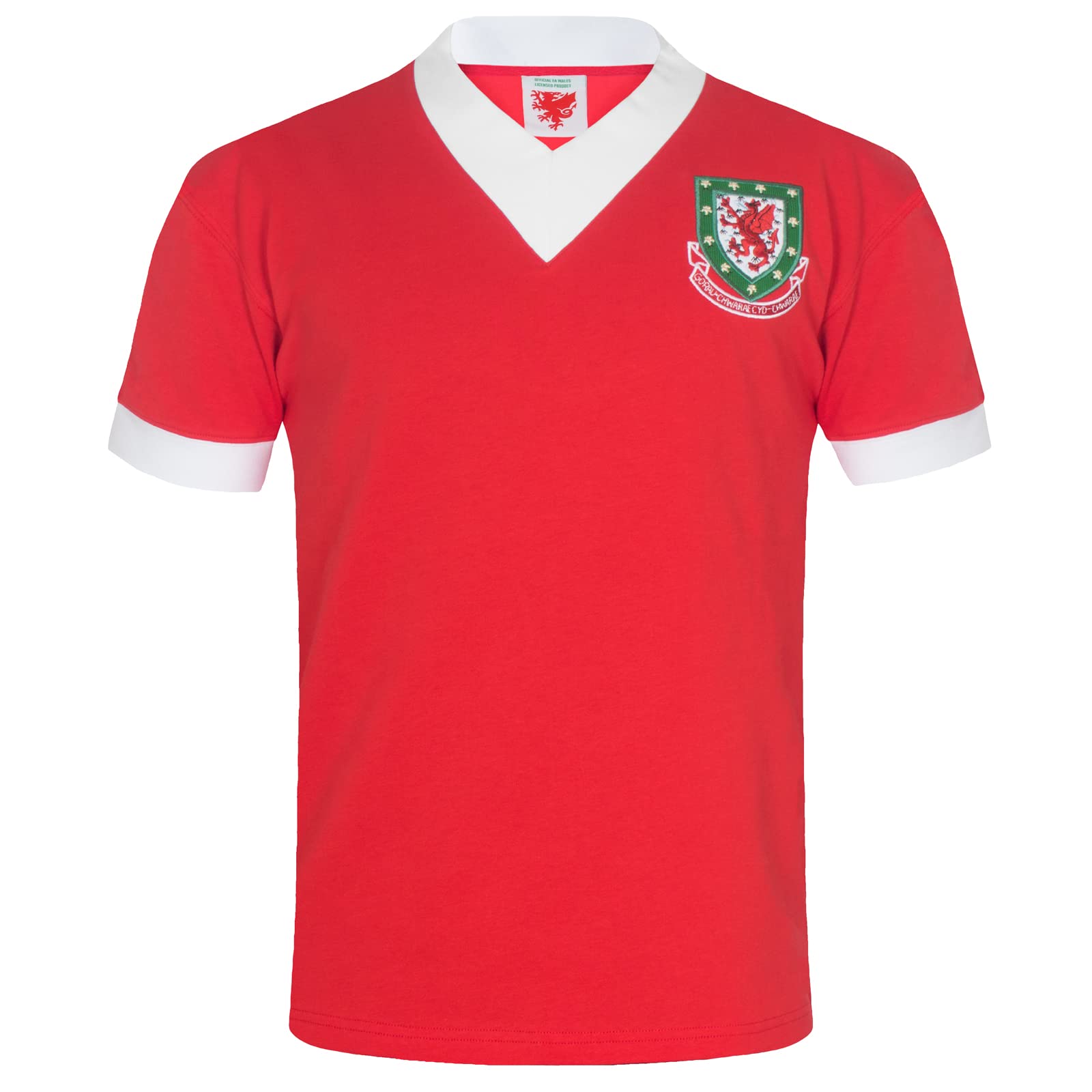 WalesF.A. Official Football Gift Mens Retro 1958 John Charles No.9 Shirt 3XL, Red