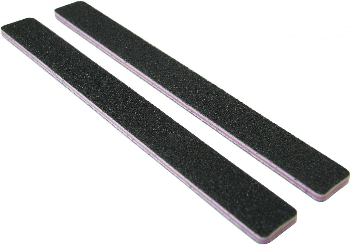 Standard Black 80/80 (Lav Ctr) Square End Nail File 50 Pack